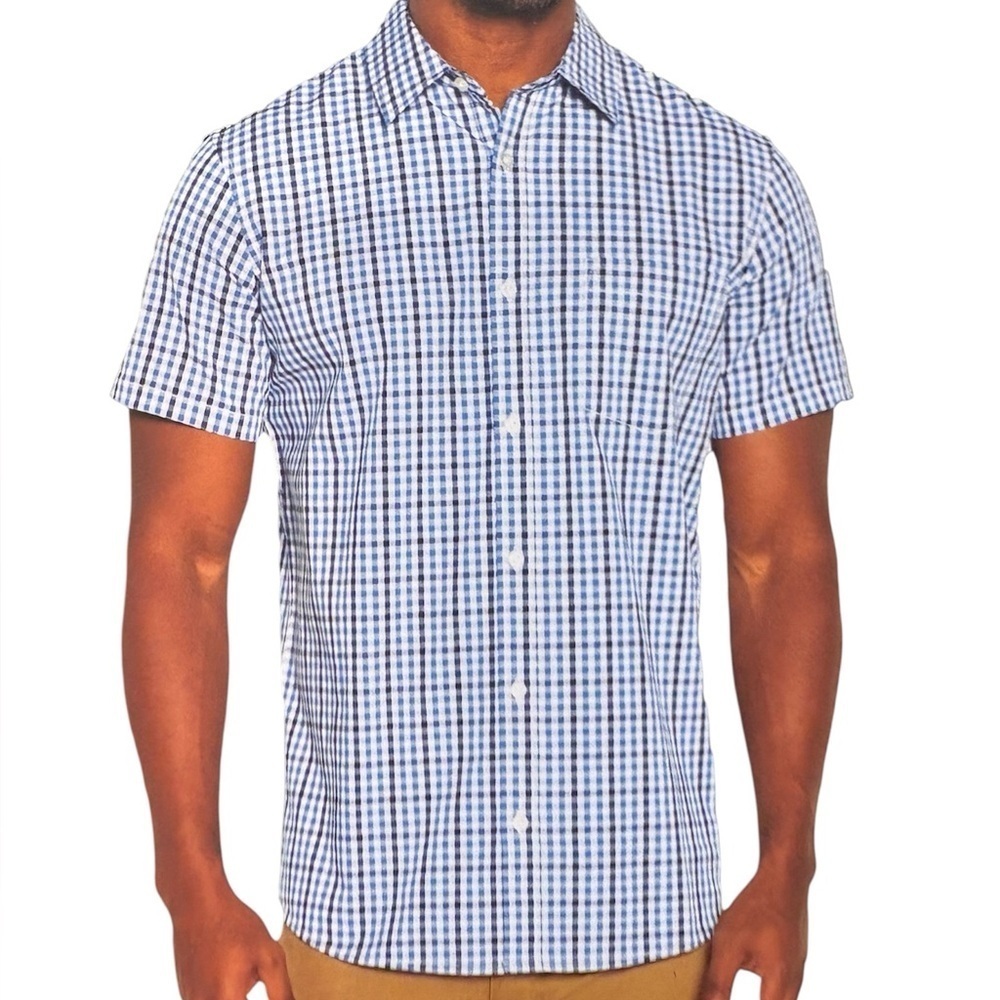GAP - Men's Short Sleeve Poplin Shirt.  Size XXL.  NWT. Asher Plaid.